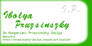 ibolya pruzsinszky business card